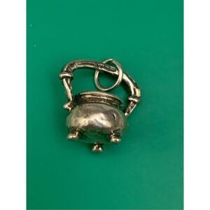Kettle Pot Sterling Silver Jewelry Charm #camping #cooking